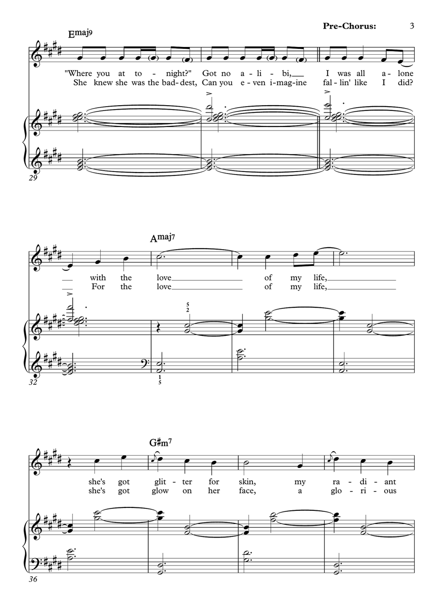 Golden Hour Piano, Vocal scores gallery preview page 3