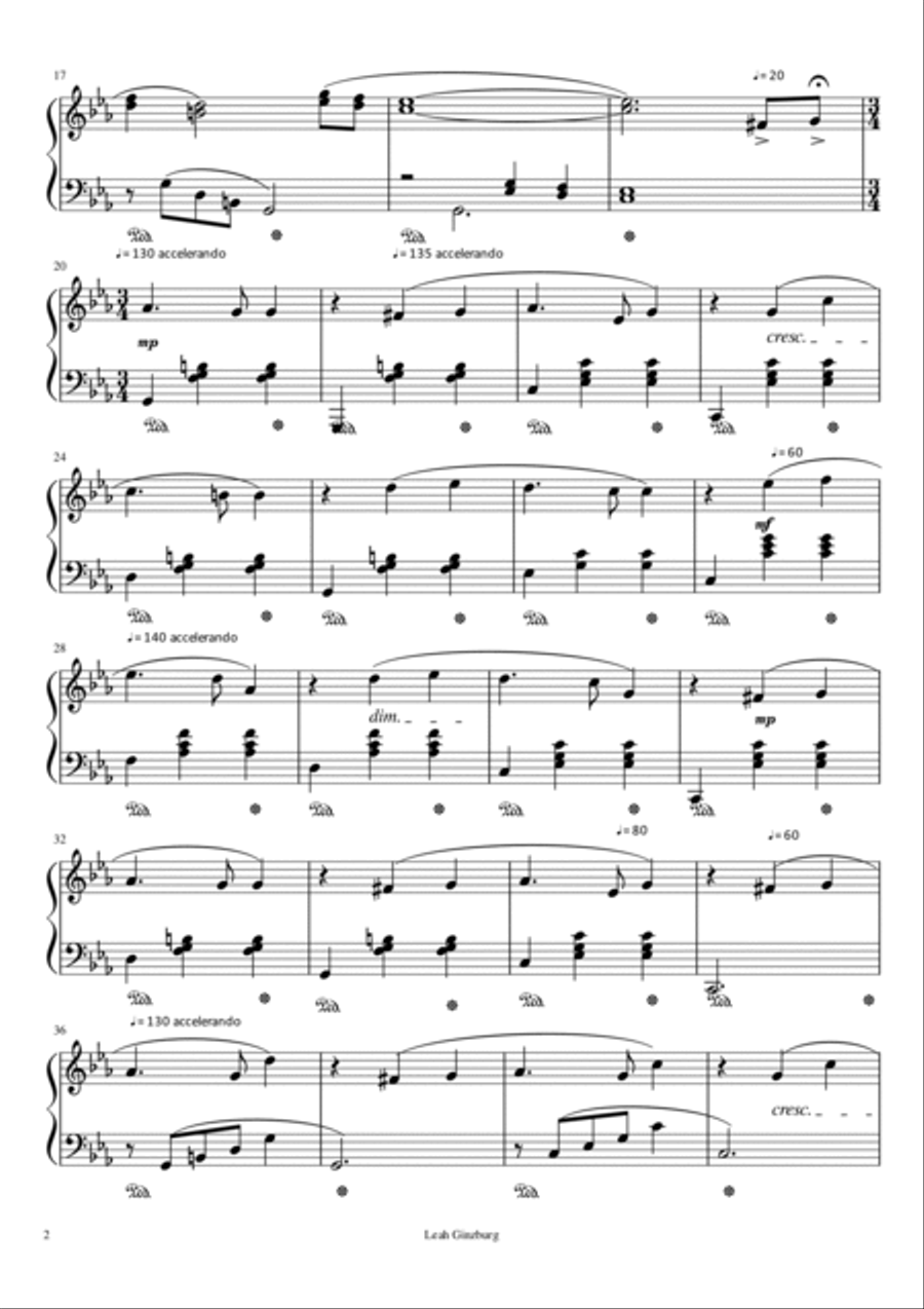 The Dark Eyes (Nathalie) Ochi Chernie Piano Solo scores gallery preview page 2