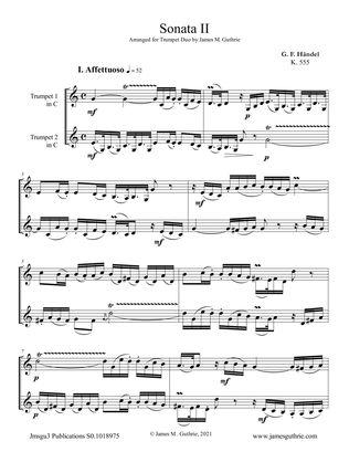 Handel: Sonata No. 2 for Trumpet Duo