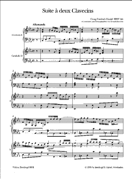 Suite a deux clavecins in C minor HWV 446