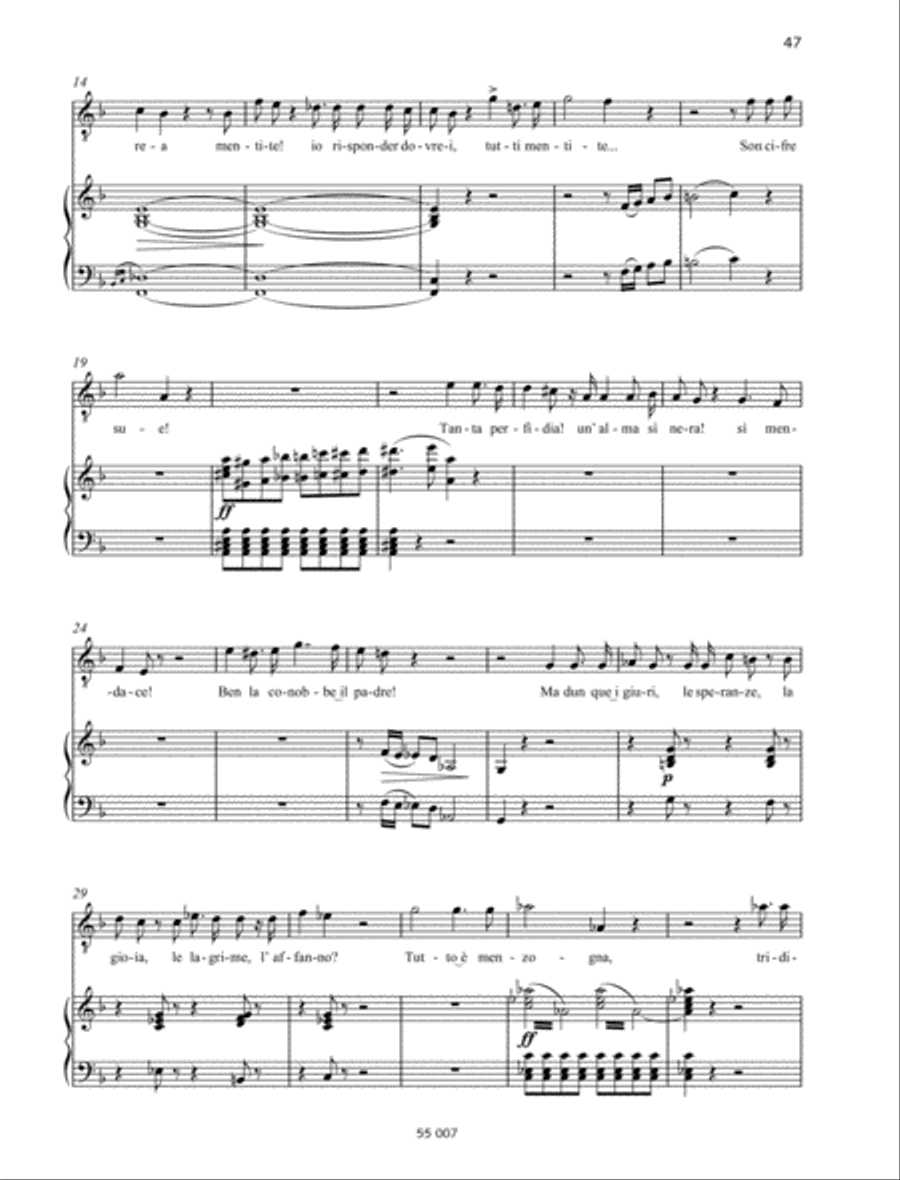 Oh! Fede negar potessi ... Quando le sere al placido Tenor Voice scores gallery preview page 2