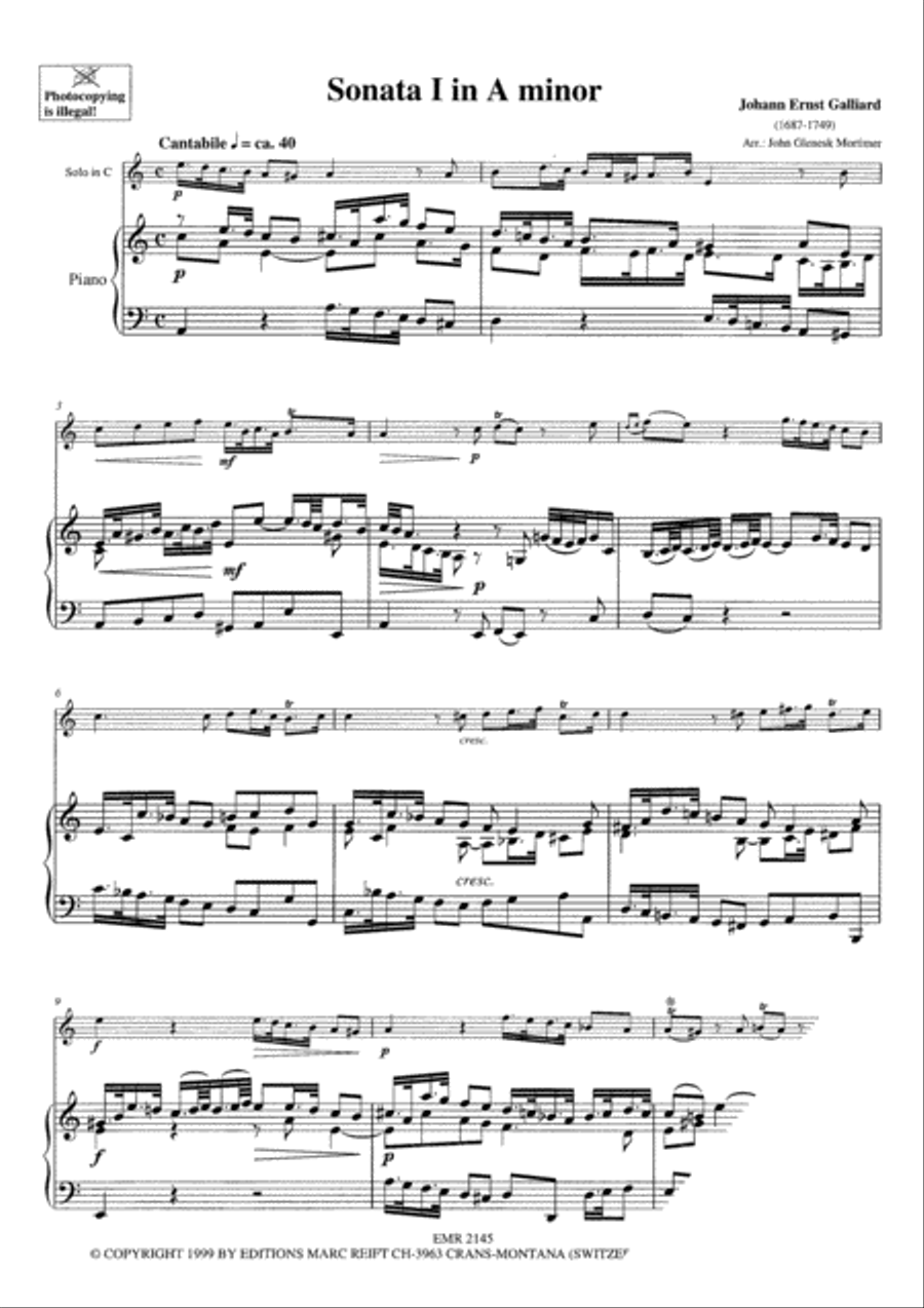 6 Sonatas Trombone scores gallery preview page 3