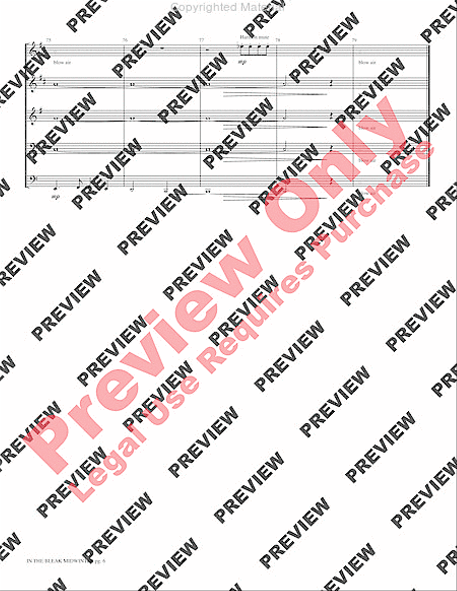In the Bleak Midwinter Brass Quintet scores gallery preview page 8