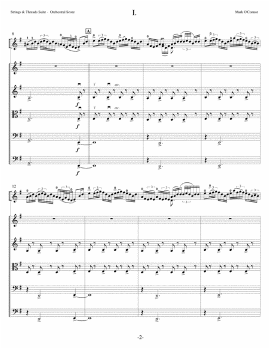 Strings & Threads Suite (score - for violin and string orchestra) String Orchestra scores gallery preview page 5