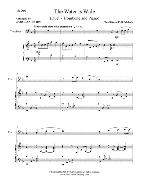 Gary Lanier: 3 Inspiring Hymn Tunes (Duets for Trombone & Piano) image number null