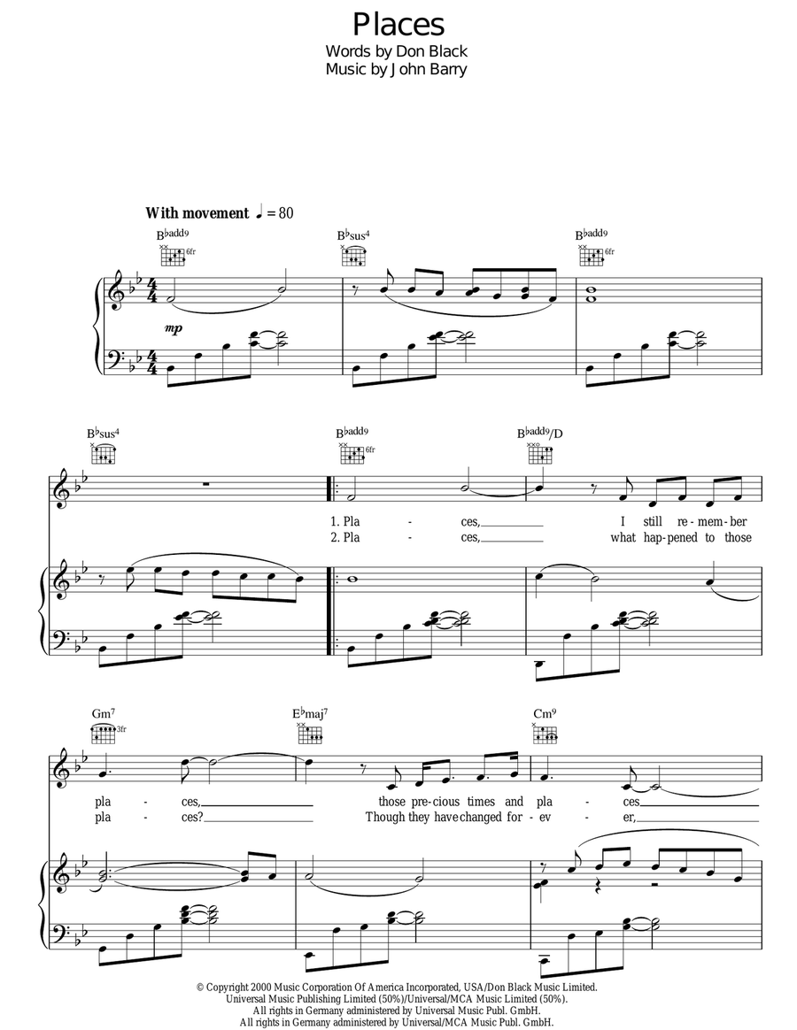 Places Places Acoustic Guitar scores gallery preview page 1