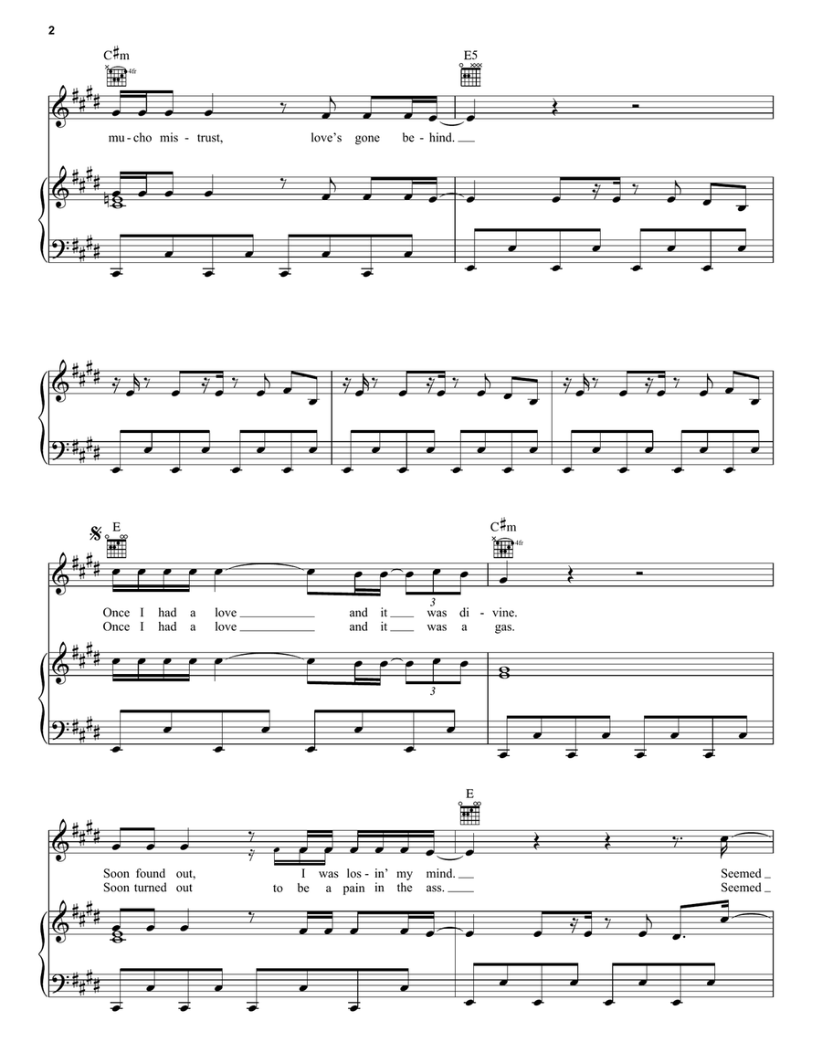 Heart Of Glass Heart Of Glass Piano, Vocal, Guitar scores gallery preview page 2