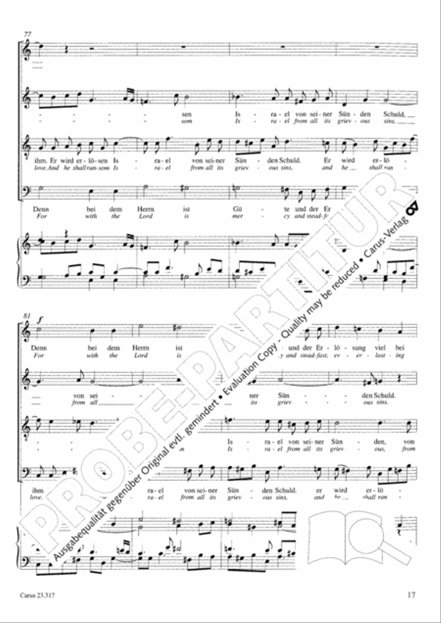 Psalm 130 4-Part scores gallery preview page 18