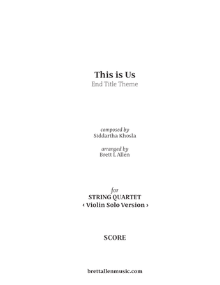 Book cover for This Is Us End Title Theme