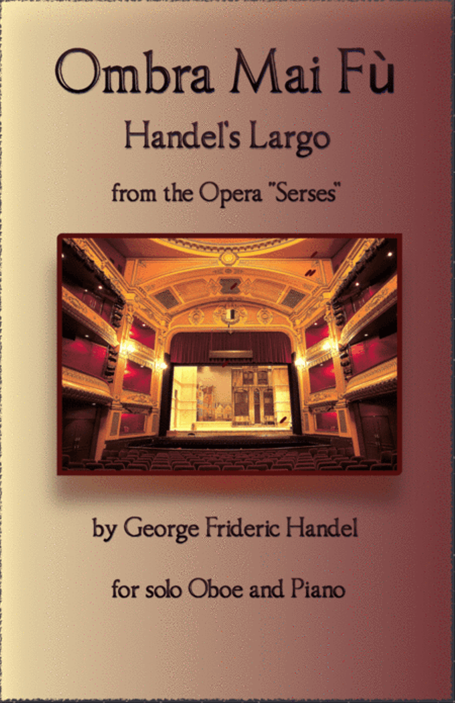 Handel's Largo from Xerxes, Ombra Mai Fù, for solo Oboe and Piano Piano scores gallery preview page 1