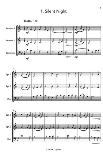 Carols for Three - 15 Traditional Carols for (Flexible) Brass Trio image number null