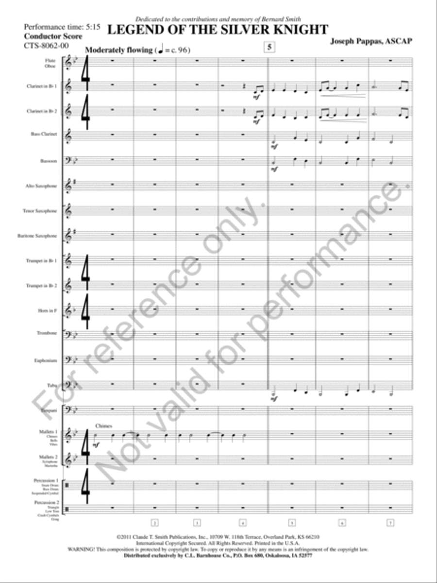 Legend of the Silver Knight Concert Band scores gallery preview page 4