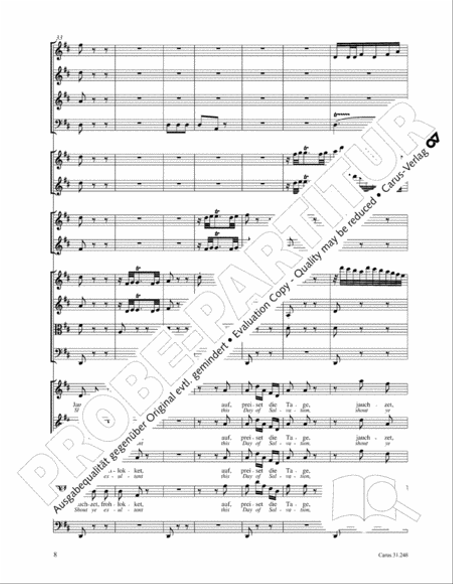 Christmas oratorio (Weihnachtsoratorium, Teile I-III) 4-Part scores gallery preview page 18
