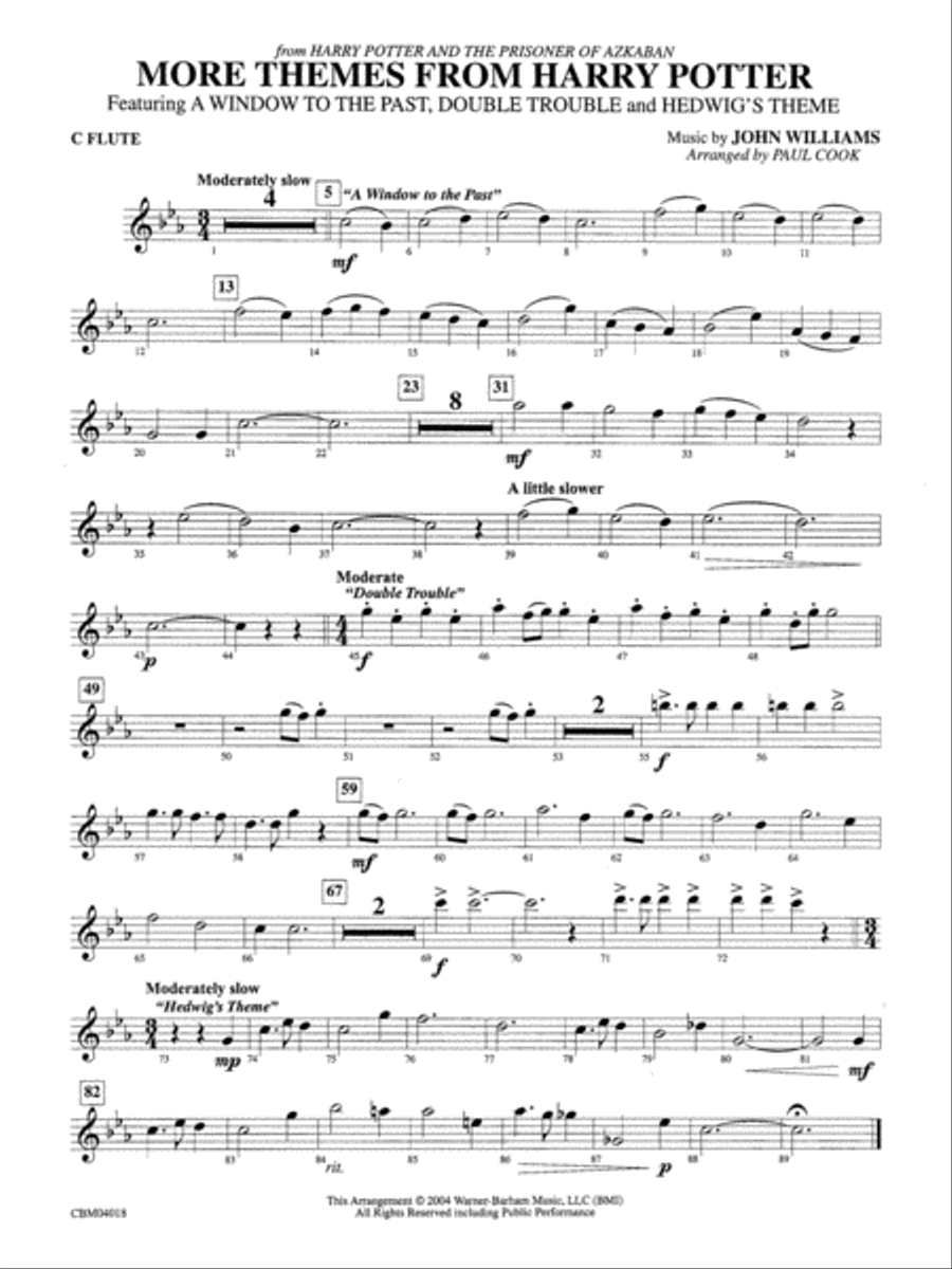 Harry Potter and the Prisoner of Azkaban More Themes from Flute
