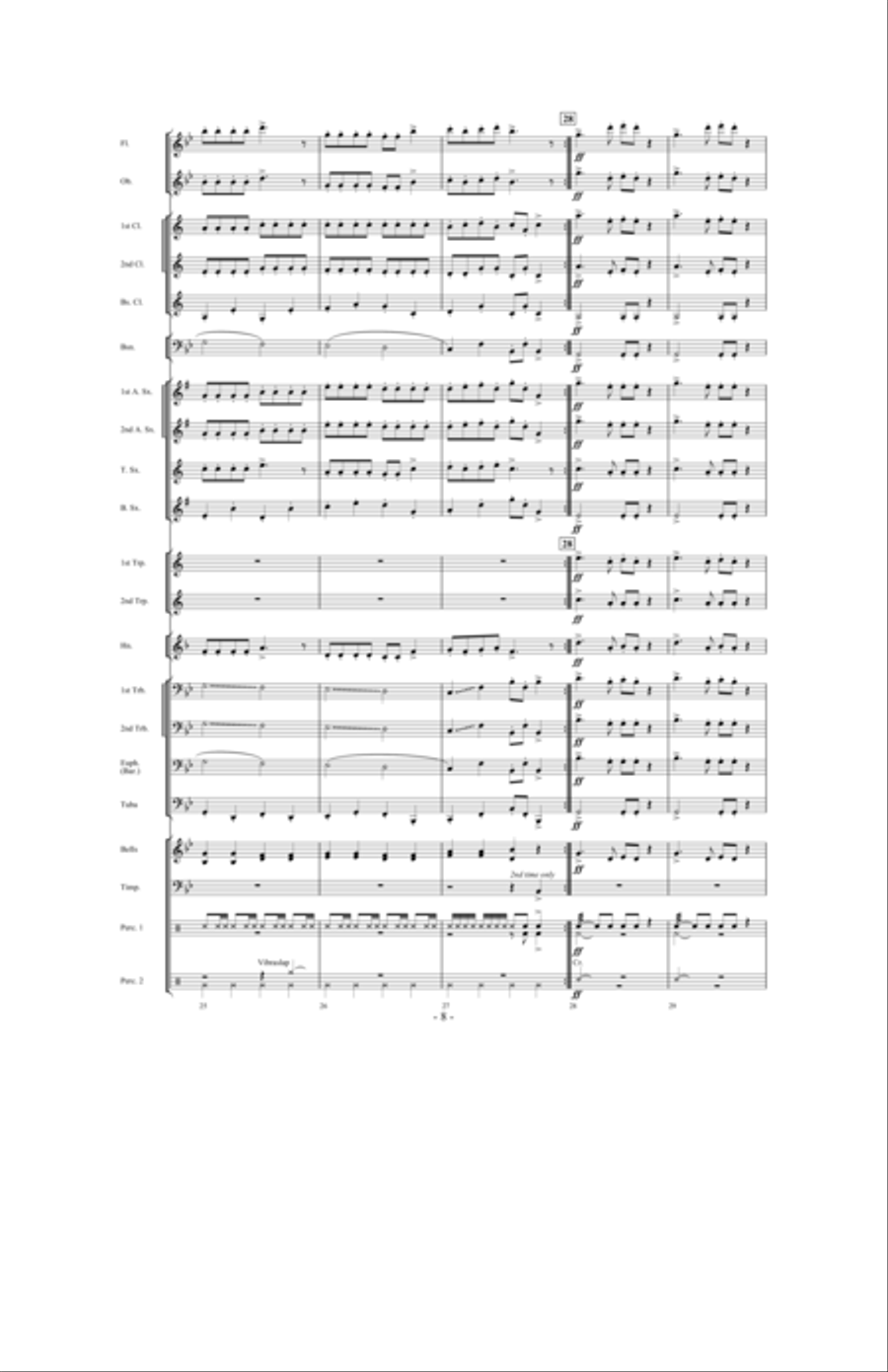 Scherzo for Santa Concert Band scores gallery preview page 7