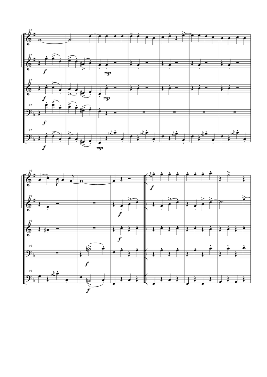 Ob-La-Di, Ob-La-Da Brass Ensemble scores gallery preview page 4