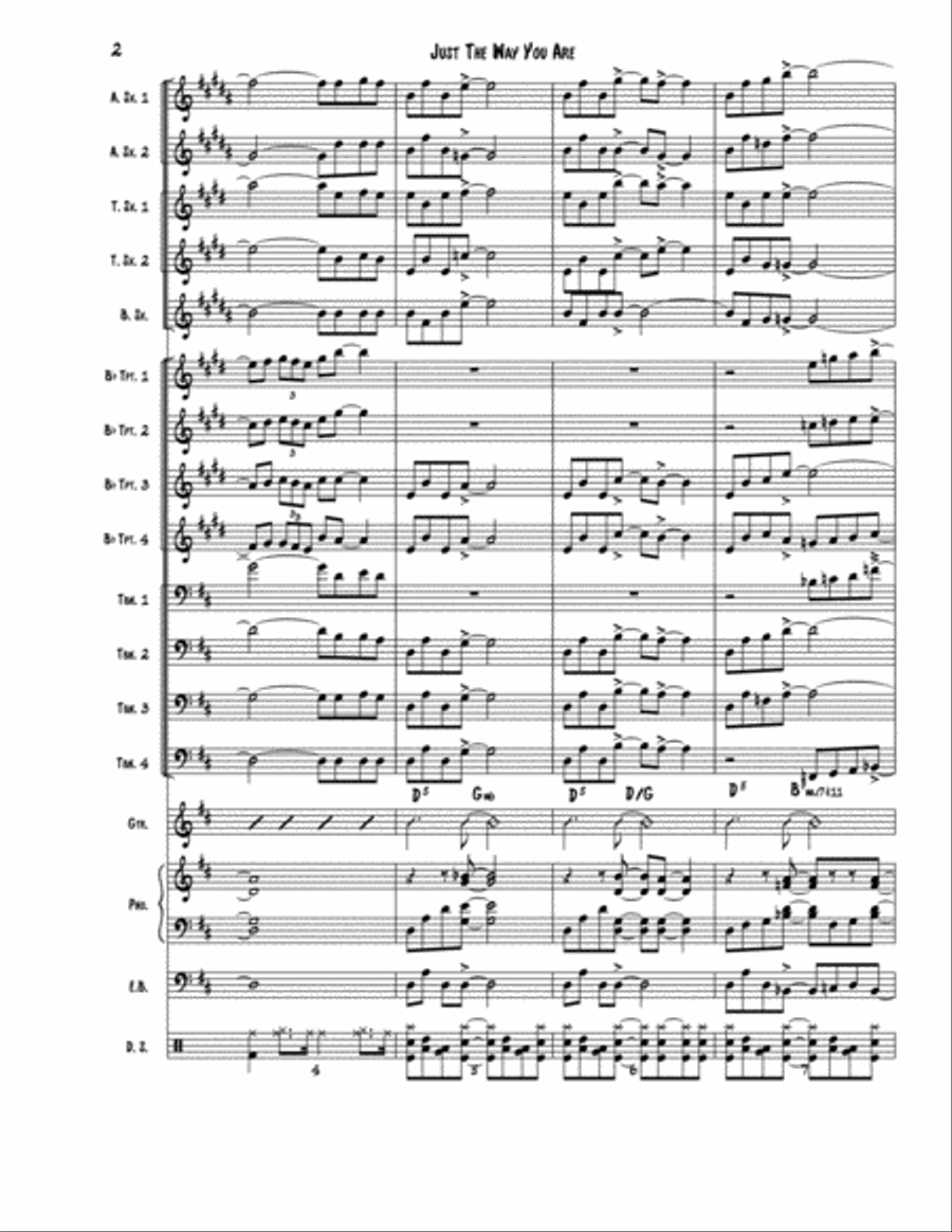 Just The Way You Are Jazz Ensemble scores gallery preview page 2