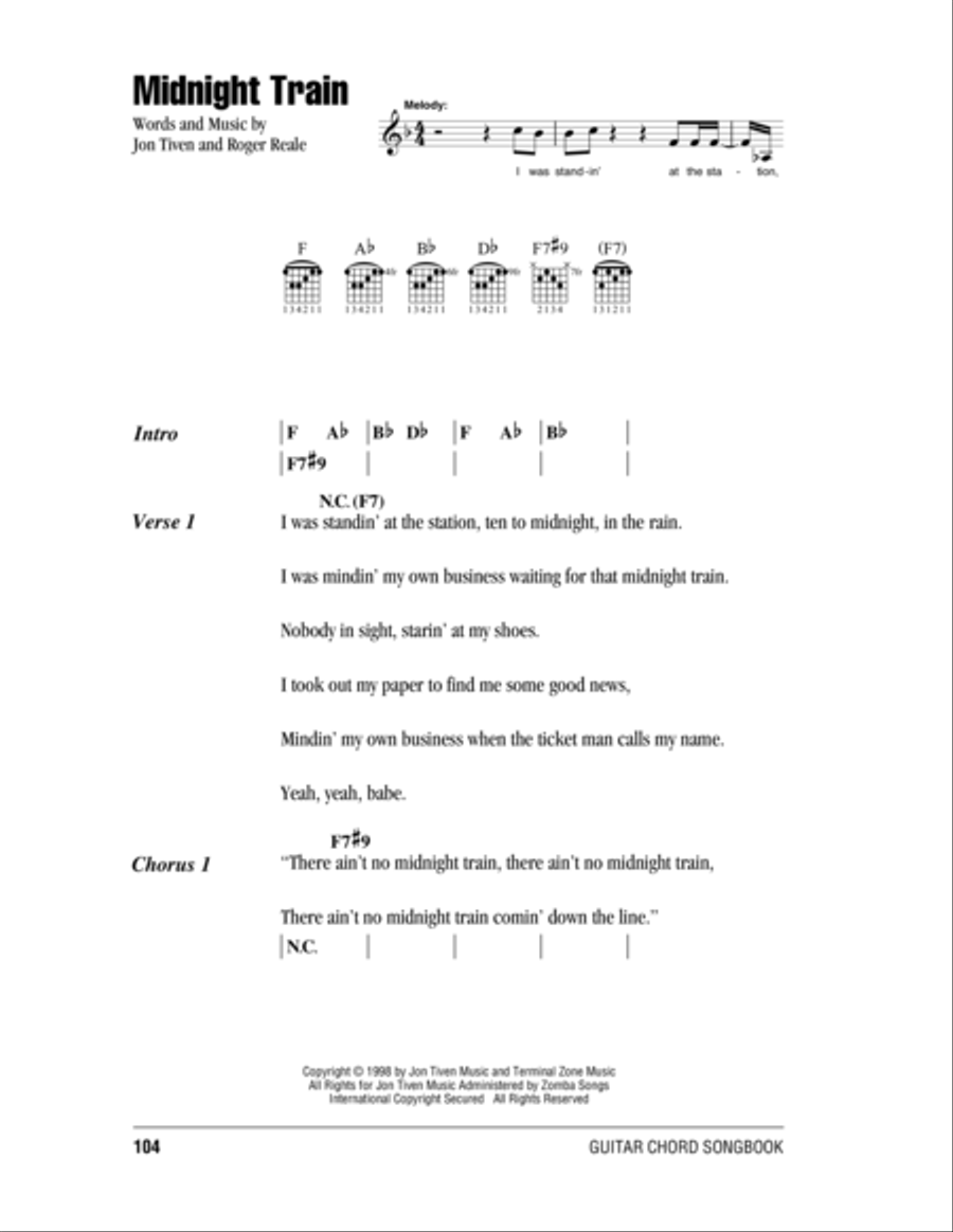 Midnight Train Acoustic Guitar scores gallery preview page 1