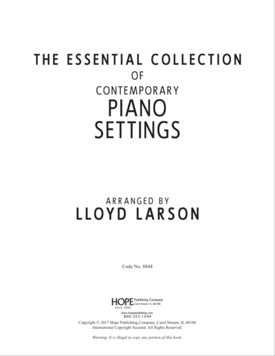Essential Collection of Contemporary Piano Settings, The-Digital Download Piano Solo scores gallery preview page 3