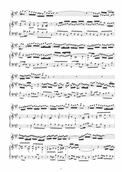 Bach - Four Flute Sonatas for Flute and Harpsichord or Piano BWV 1032-33-34-35 - Scores and Part