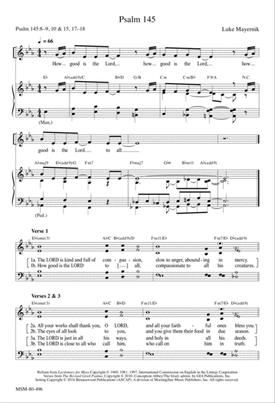 Psalm 145 4-Part scores gallery preview page 1