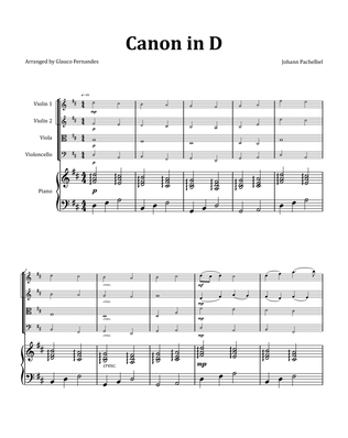Canon by Pachelbel - String Quartet with Piano