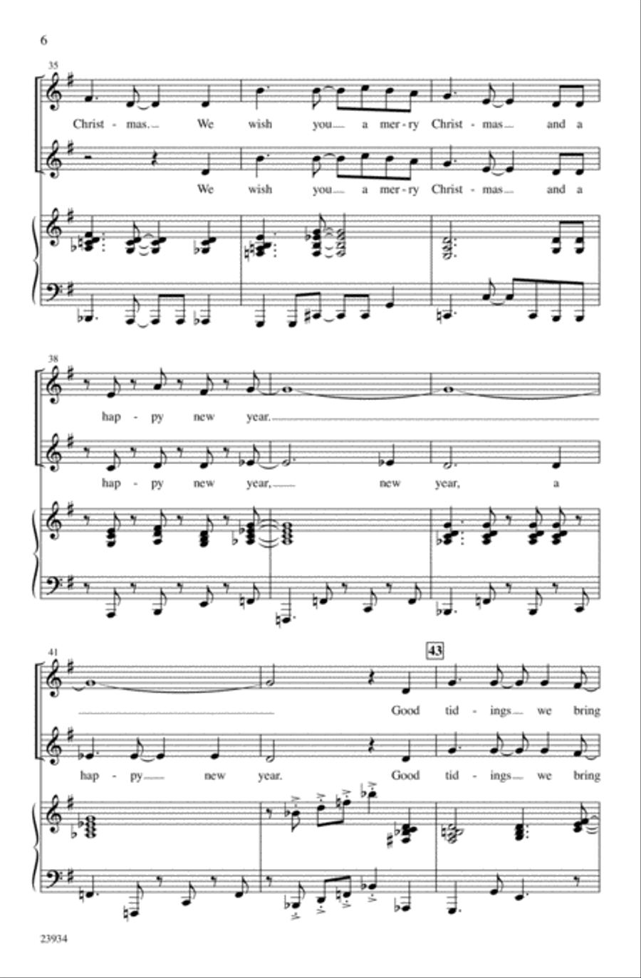 We Wish You a Merry Christmas 2-Part scores gallery preview page 5