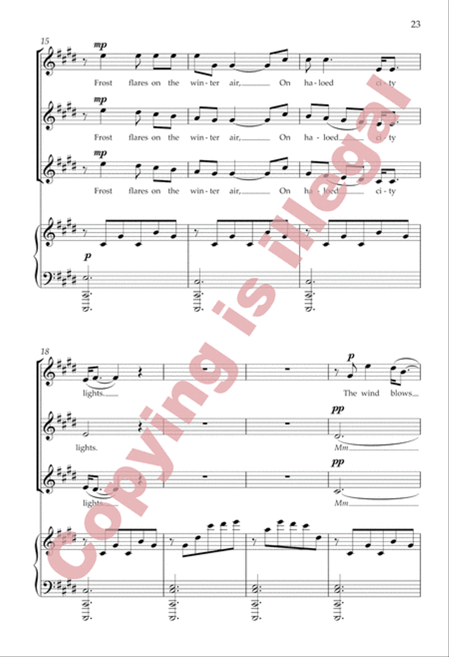 Winter Lullabies (Choral Score) SA scores gallery preview page 15