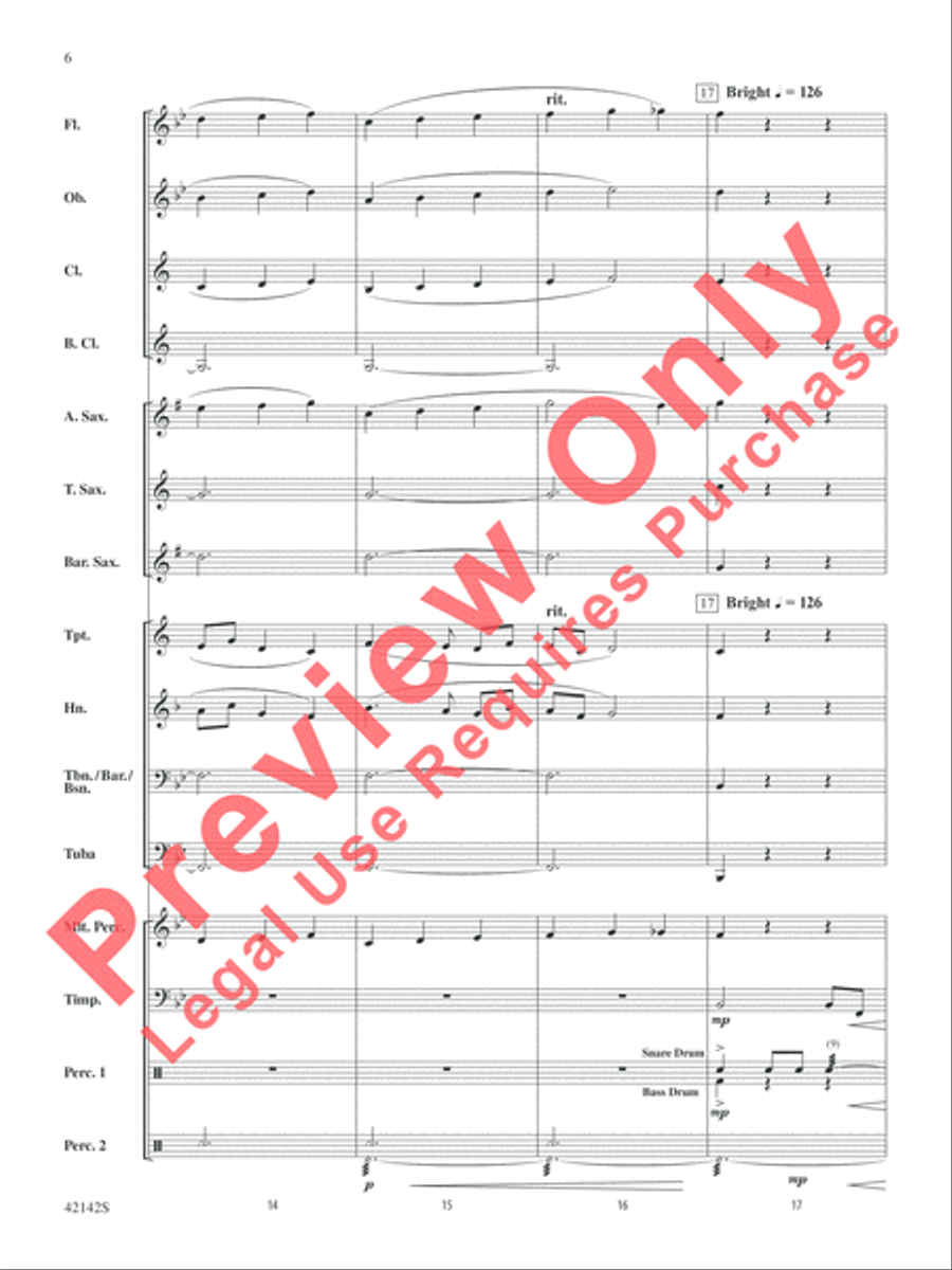 Finale from The Firebird Concert Band scores gallery preview page 6