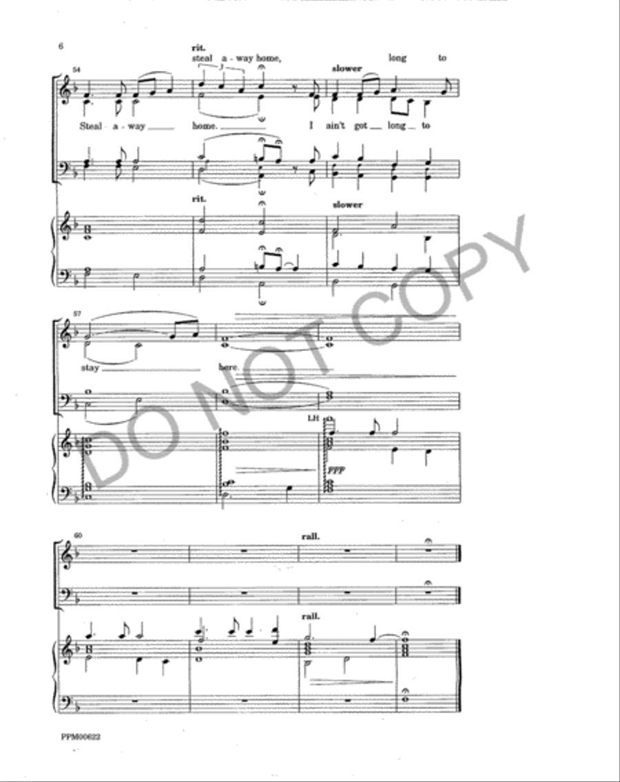 Steal Away to Jesus 4-Part scores gallery preview page 7
