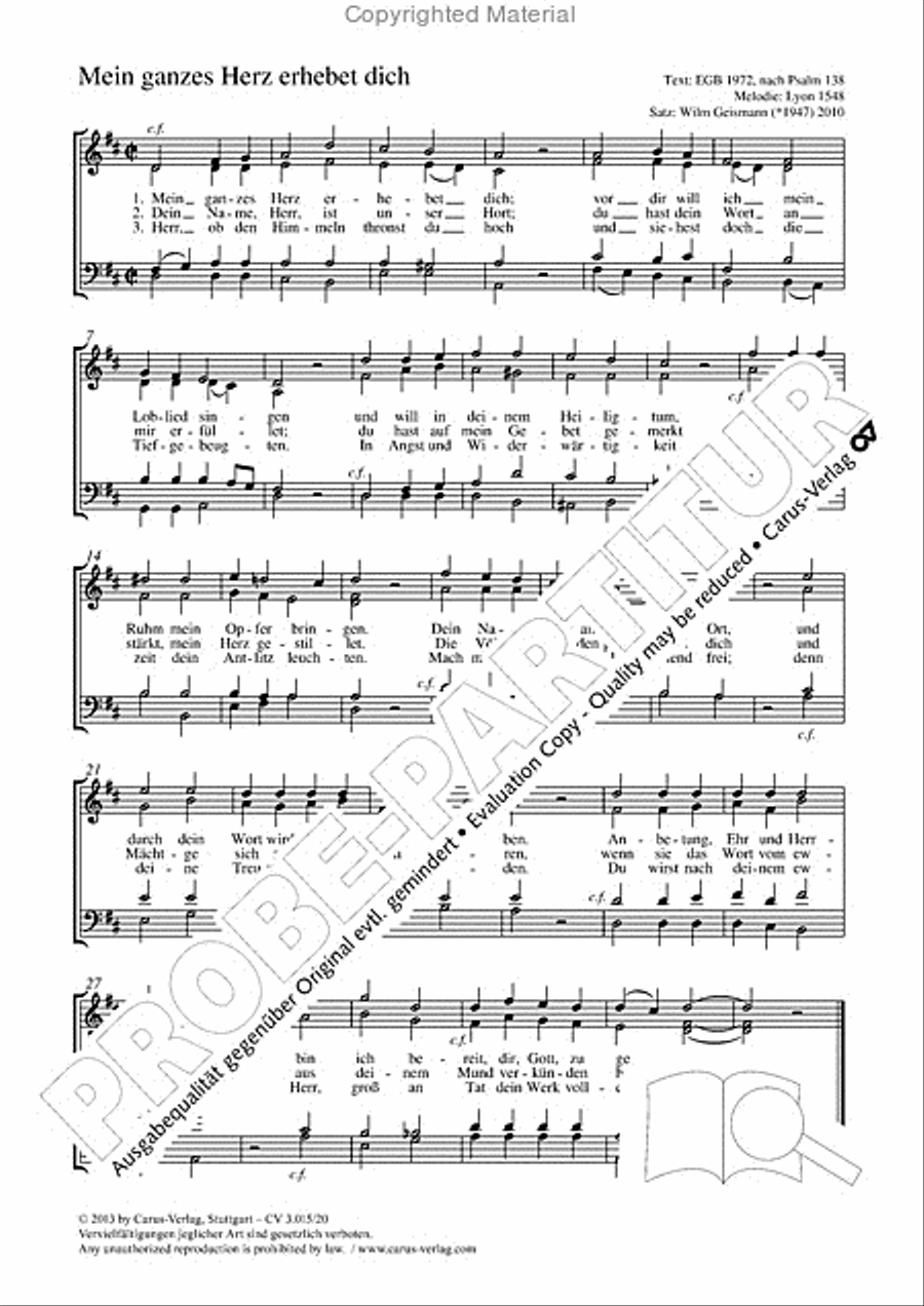 Mein ganzes Herz erhebet dich 4-Part scores gallery preview page 2