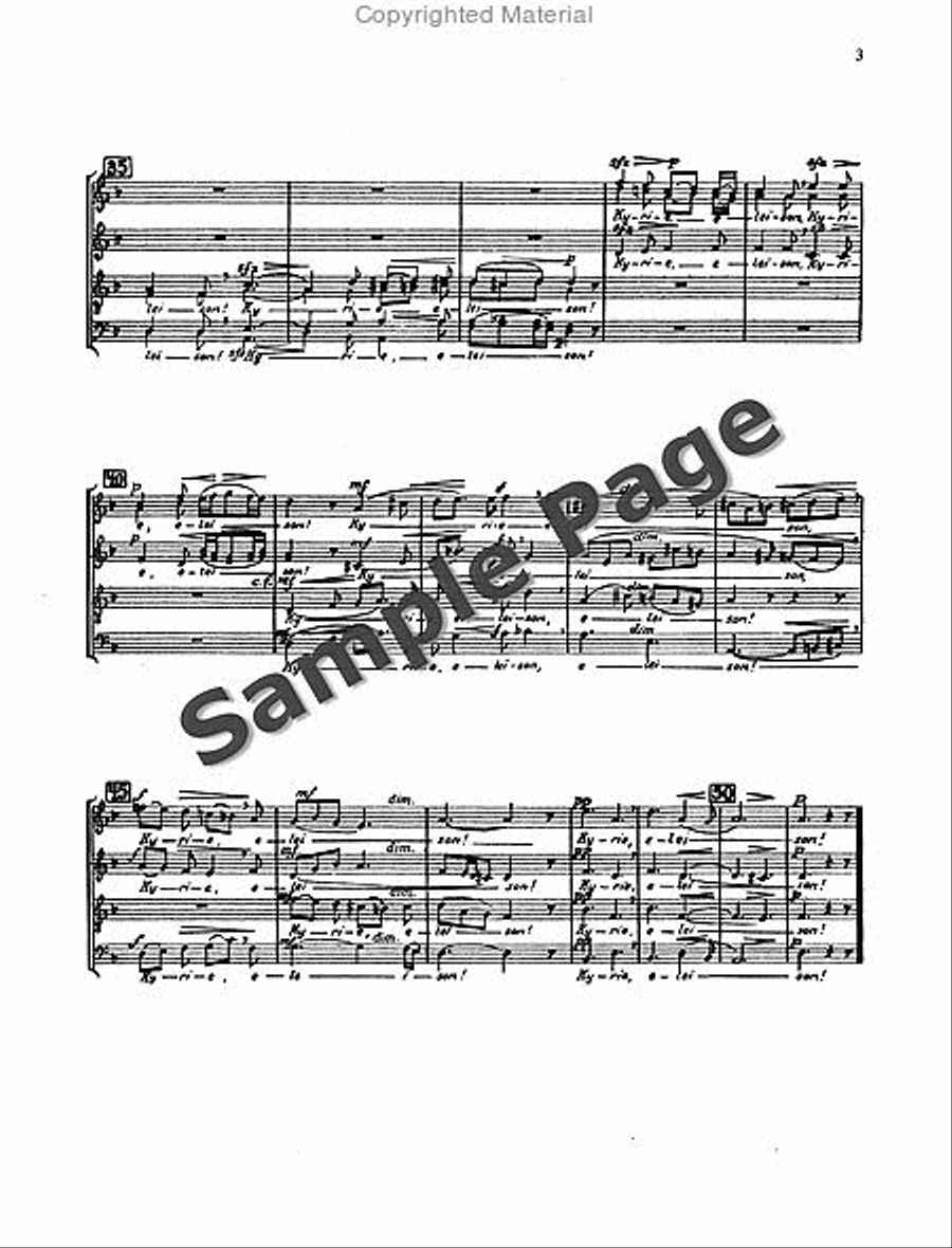 Mass in D Minor 4-Part scores gallery preview page 4