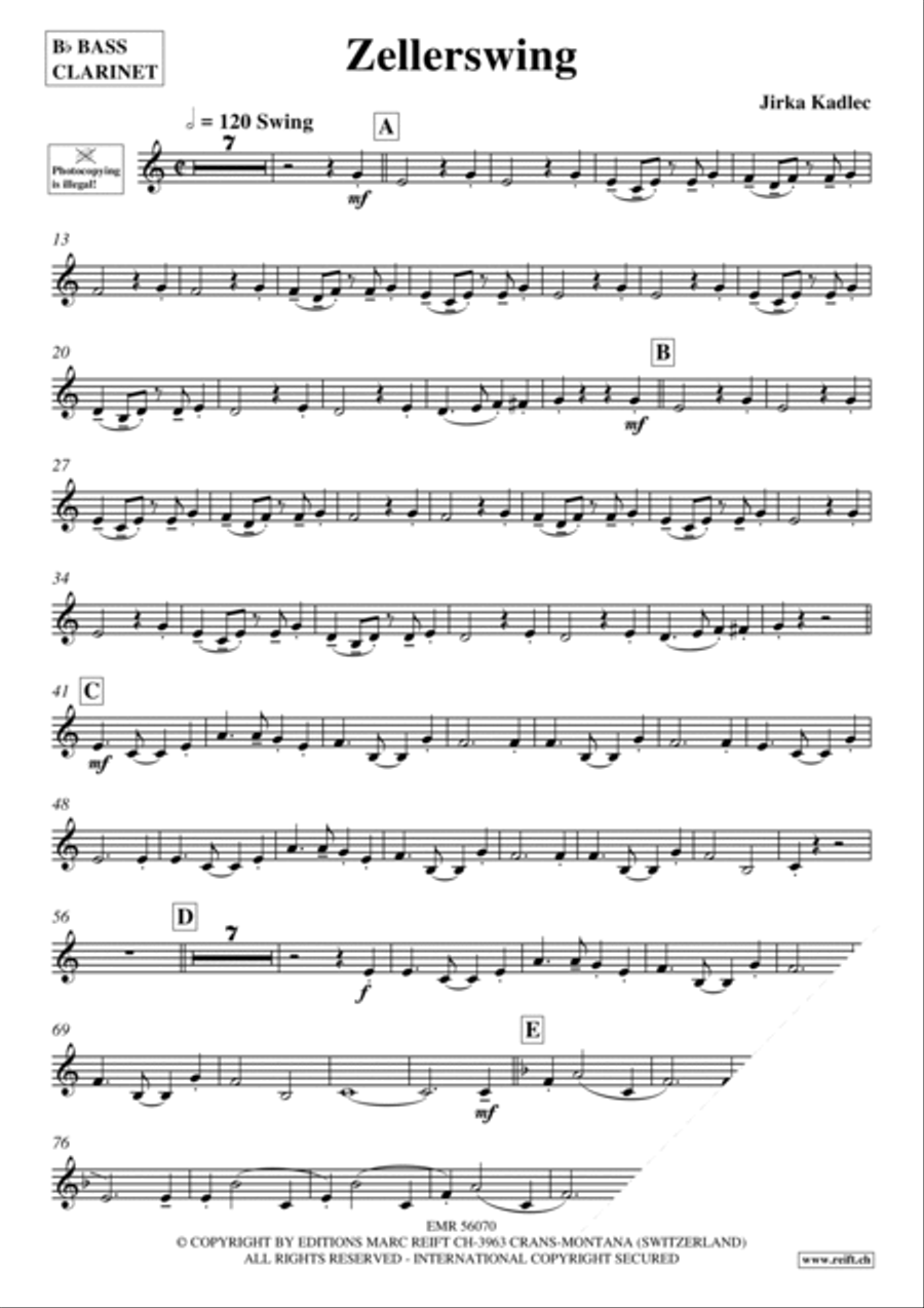 Zellerswing Bass Clarinet scores gallery preview page 3