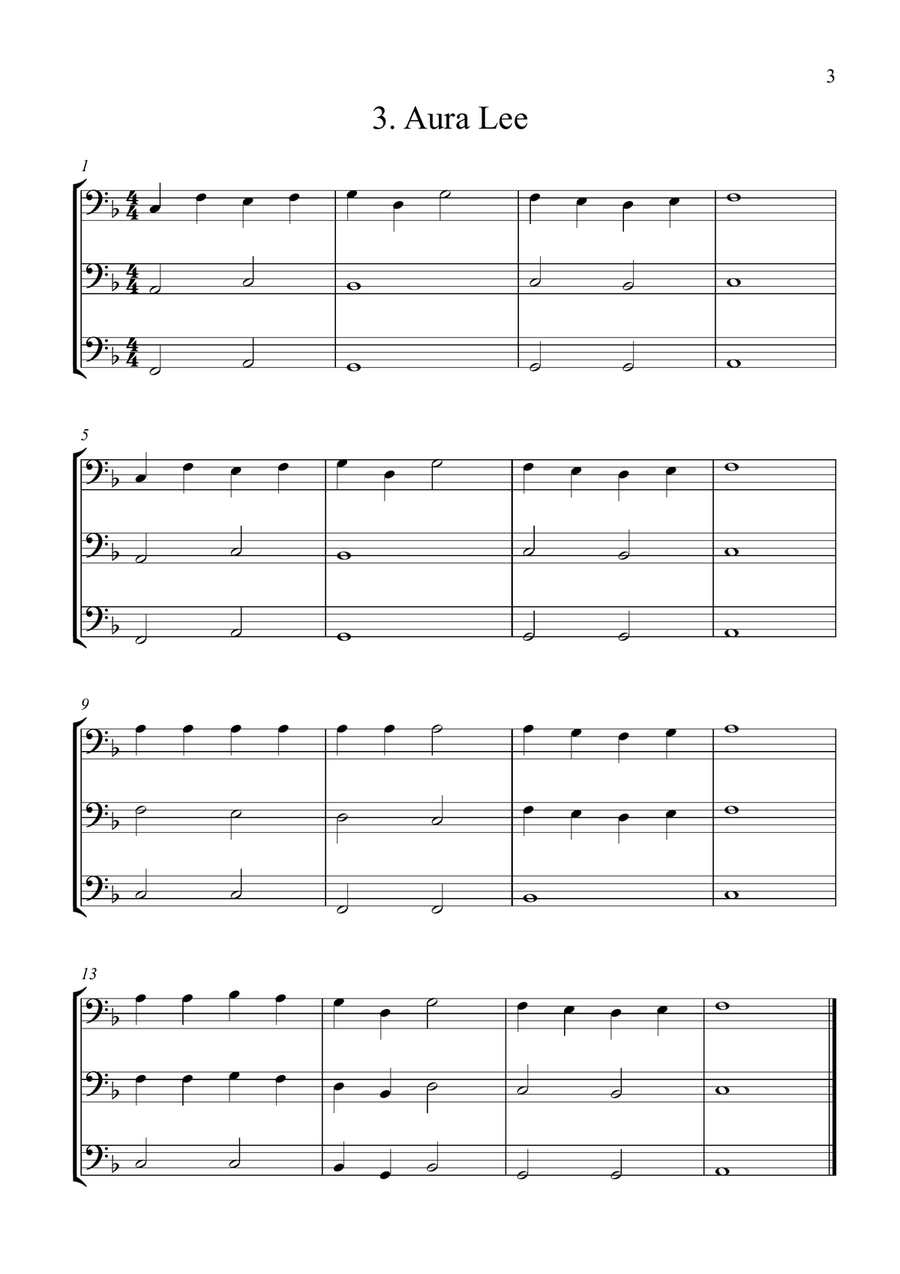 14 Easy Trios For Trombone Trombone Trio scores gallery preview page 3
