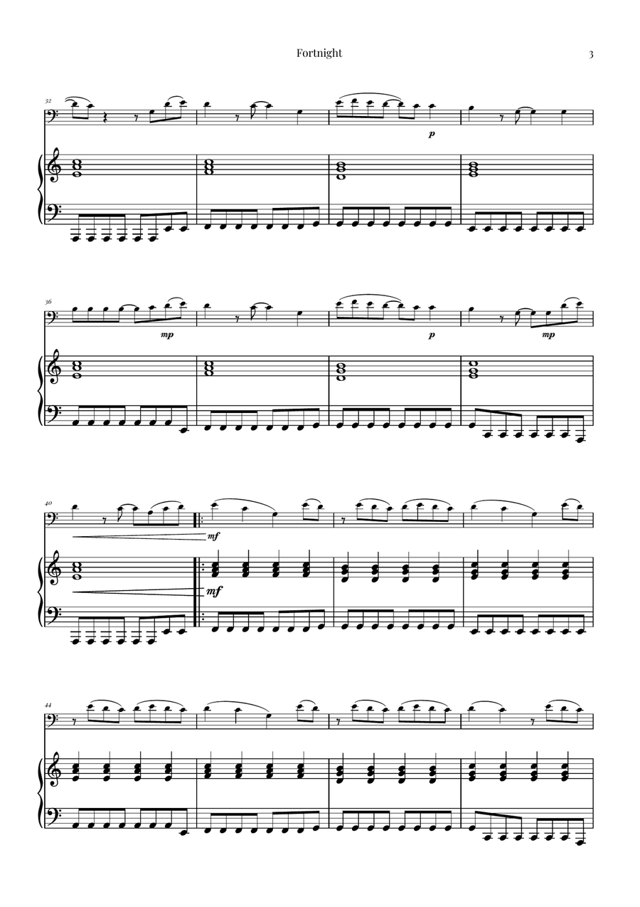 Fortnight Piano scores gallery preview page 3
