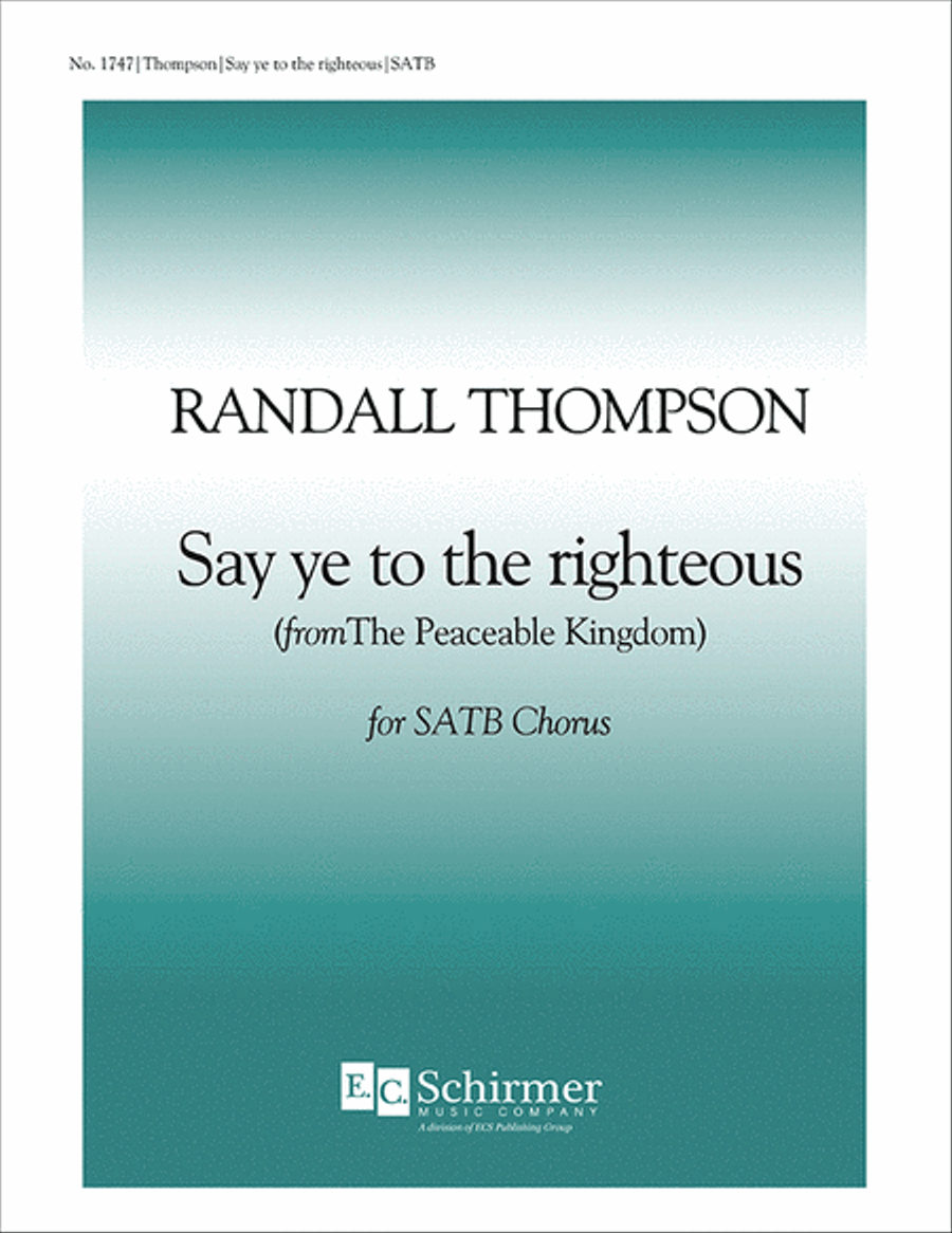 Say Ye to the Righteous 4-Part scores gallery preview page 1