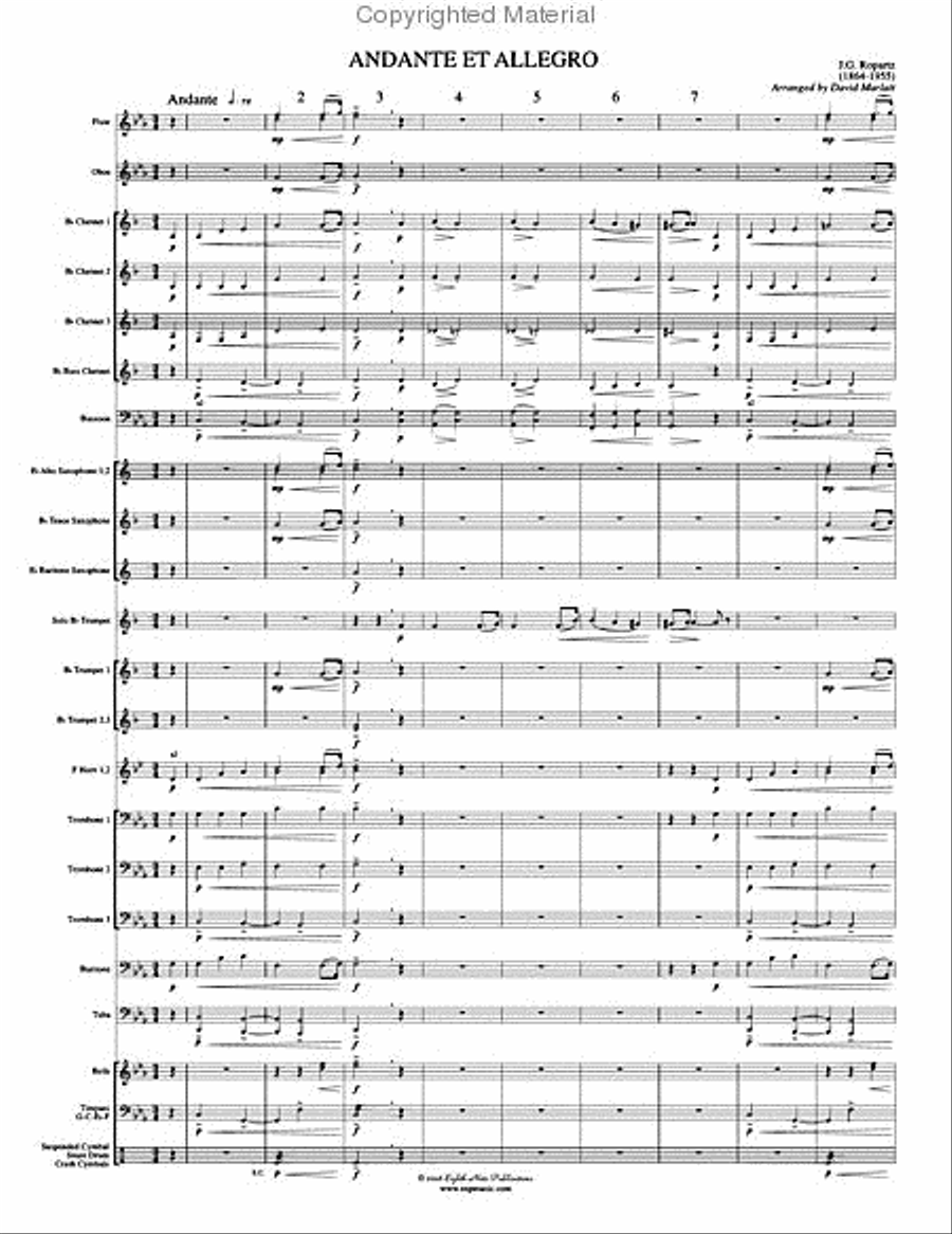 Andante et Allegro Andante et Allegro Concert Band scores gallery preview page 4