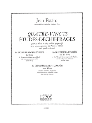 Book cover for 80 Etudes De Dechiffrages Vol.5 (flute & Piano)