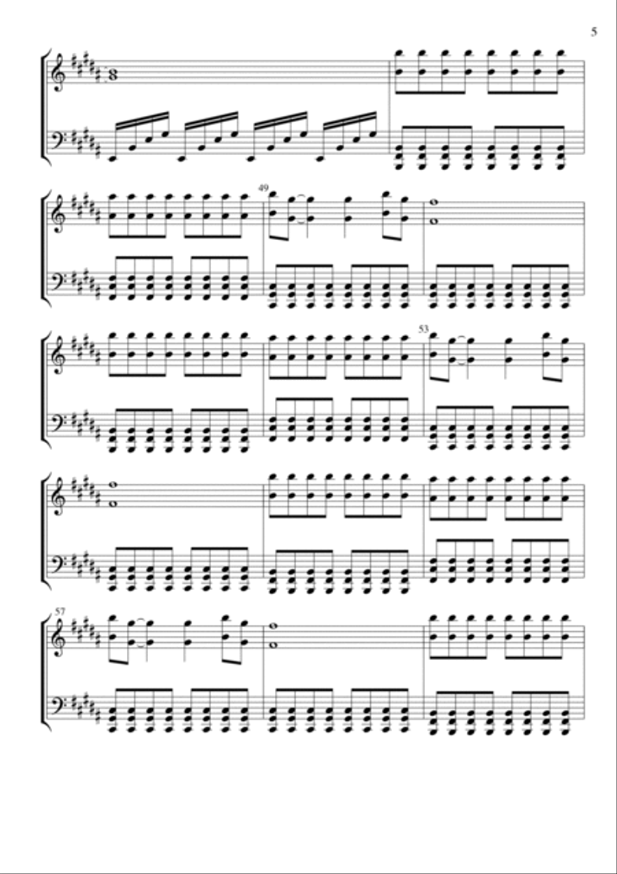 Snow (hey Oh) Piano Solo scores gallery preview page 5