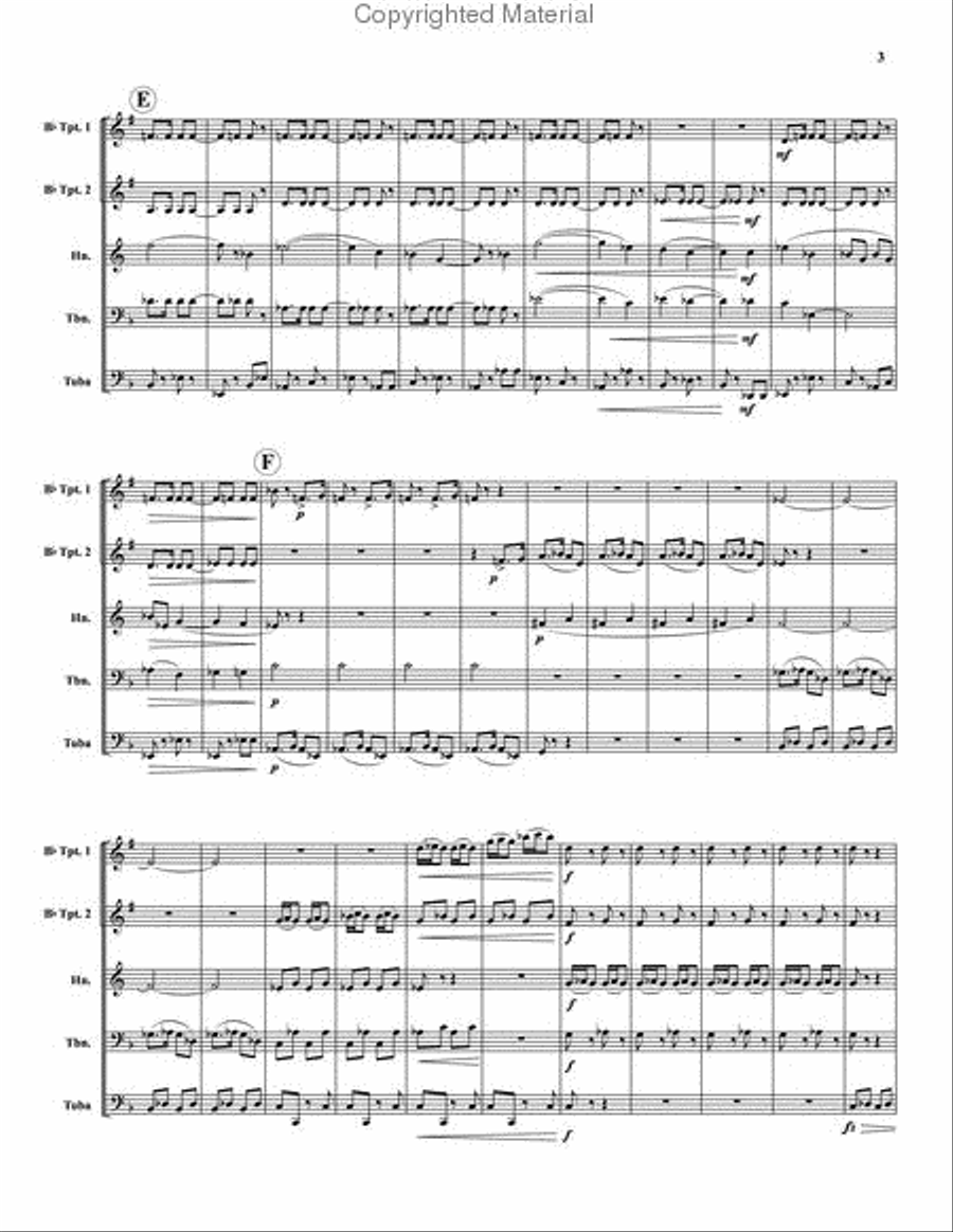 Finale from String Quartet No.12 (The American) Brass Quintet scores gallery preview page 4