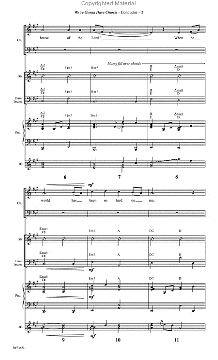 We're Gonna Have Church - Rhythm Score and Parts Choir scores gallery preview page 3