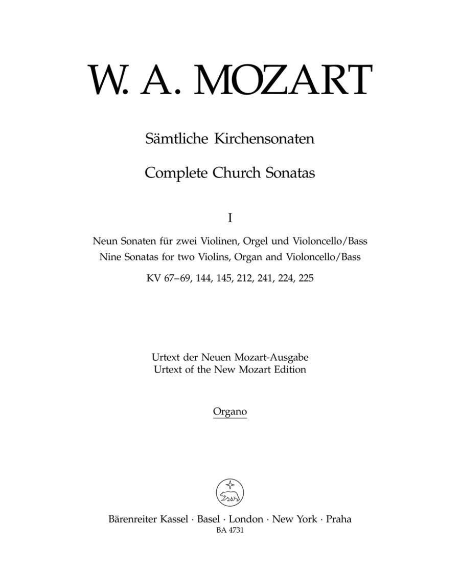 Complete Church Sonatas. Volume 1
