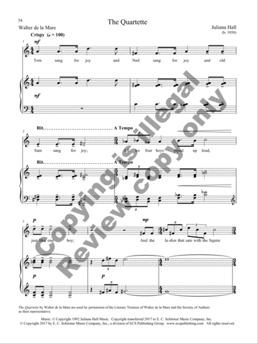 Peacock Pie Tenor Voice scores gallery preview page 16