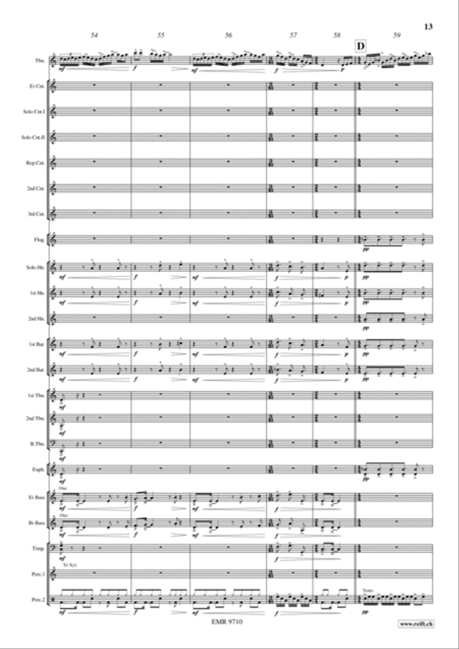 Concertino in Blue Brass Band scores gallery preview page 13