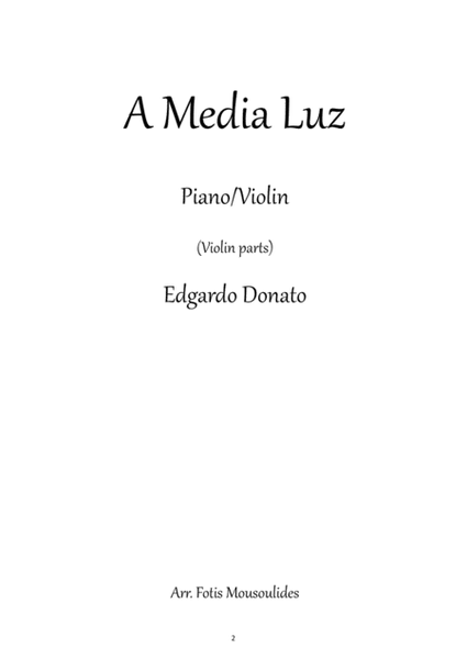 A Media Luz for violin and piano image number null