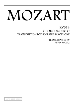 Book cover for Oboe Concerto KV 314 - Soprano Saxophone