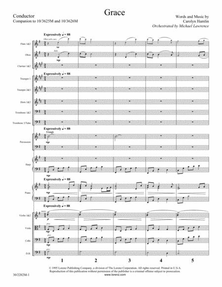 Grace - Orchestral Score and Parts