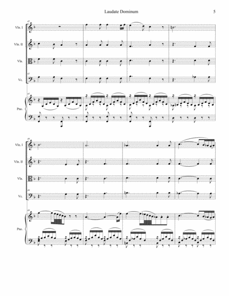 Laudate Dominum (for String Quartet - Piano Accompaniment) image number null