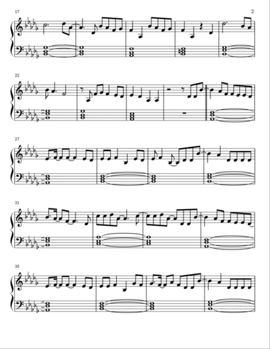 Tfw (That Feeling When) Piano Solo scores gallery preview page 2