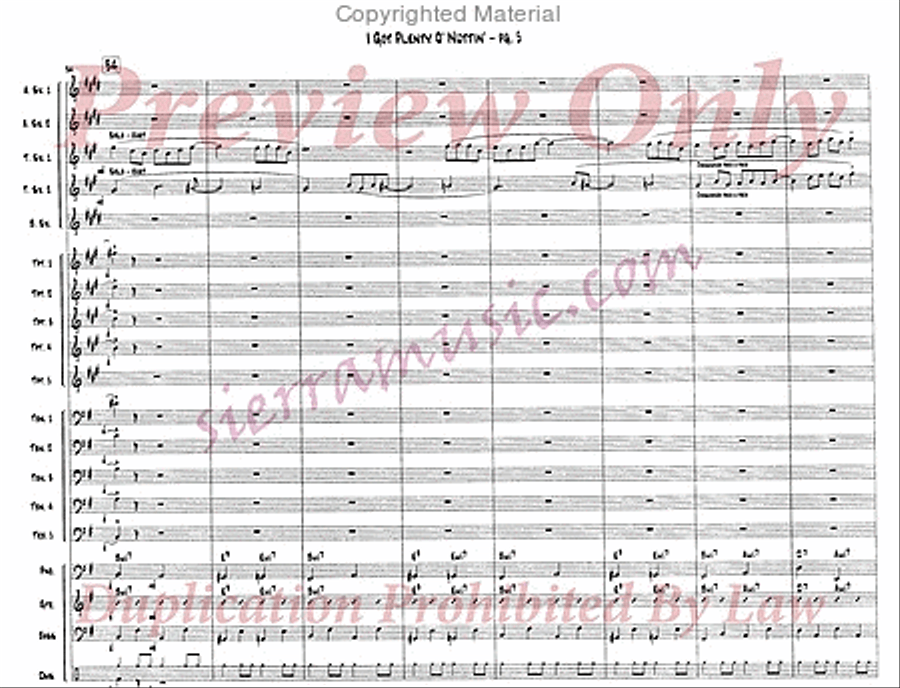 I Got Plenty O' Nuttin' Jazz Ensemble scores gallery preview page 6